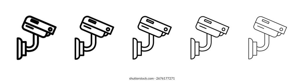 Ícone de câmera de segurança para conceito móvel e web design.