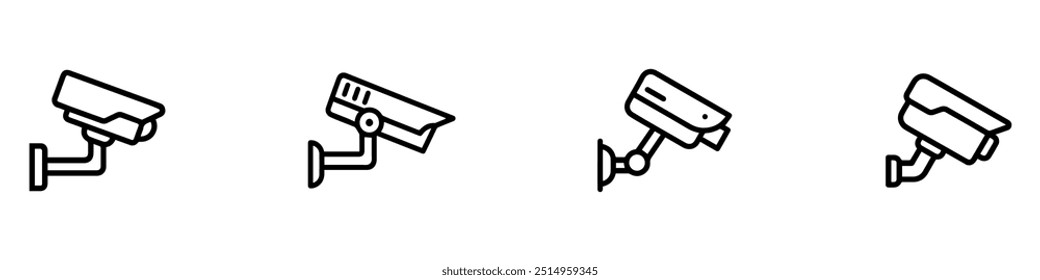 Security camera icon. Monitoring System icons. CCTV camera icons. Security camera vector illustration. Vector Graphic. EPS 10