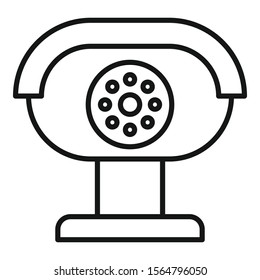 Security camera icon. Outline security camera vector icon for web design isolated on white background