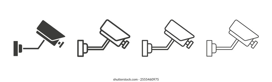Security camera icon pack. vector illustration
