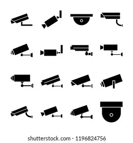 security camera icon set