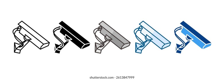 Security Camera Icon Set Multiple Style Collection