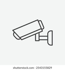 Conjunto de ícones da câmera de segurança. ilustração vetorial.