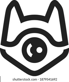 Security Camera Icon Shaped As Dog Head (WatchDog)