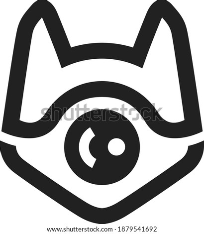 Security Camera Icon Shaped As Dog Head (WatchDog)