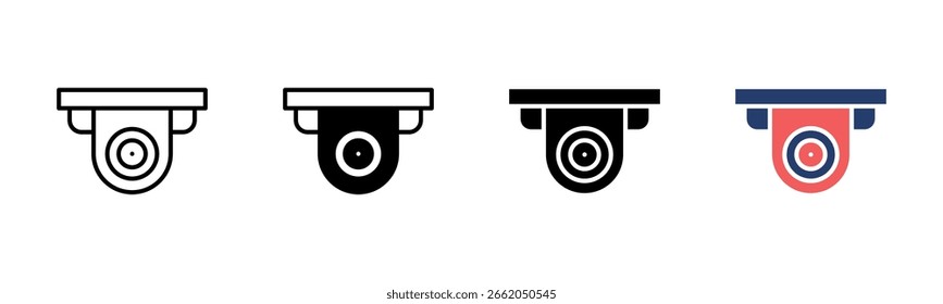 Security Camera icon sheet multiple style collection