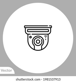 Vector de signo de icono de cámara de seguridad,Símbolo, ilustración de logotipo para web y móvil