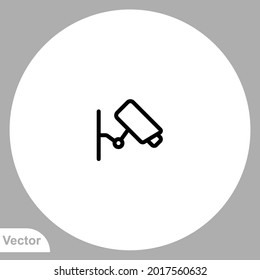 Vector de signo de icono de cámara de seguridad,Símbolo, ilustración de logotipo para web y móvil