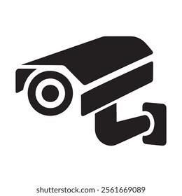 Security camera icon silhouette vector on a white background