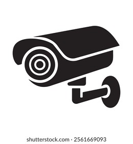 Security camera icon silhouette vector on a white background