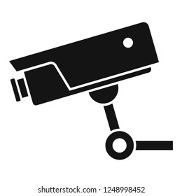 Security camera icon. Simple illustration of security camera vector icon for web design isolated on white background