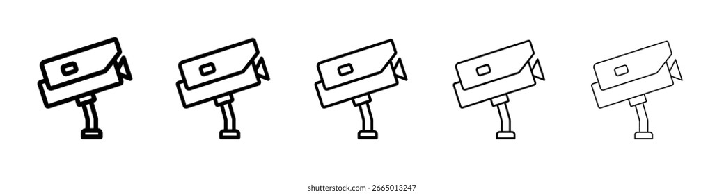 Icono de cámara de seguridad Concepto de símbolo para Diseño web. icono de Vector de línea simple. ilustración de logotipo.