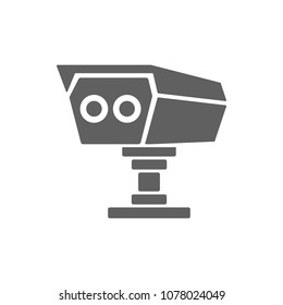 Security camera icon in trendy flat style isolated on white background. Symbol for your web site design, logo, app, UI. Vector illustration, EPS