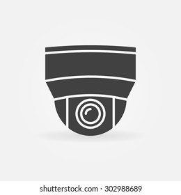 Security Camera Icon - Vector Black Home Surveillance Camera Logo