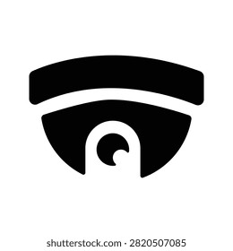 Icono de la cámara de seguridad. Vector y glifo