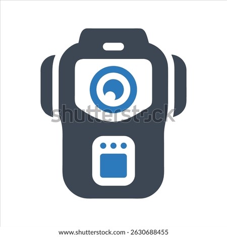 Security camera icon. Vector and glyph