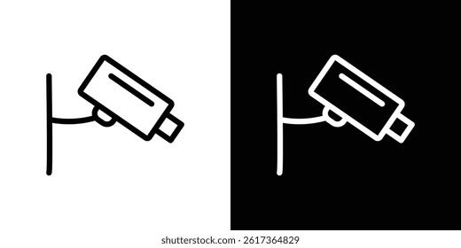Security camera icon. vector illustration, pictogram isolated. editable