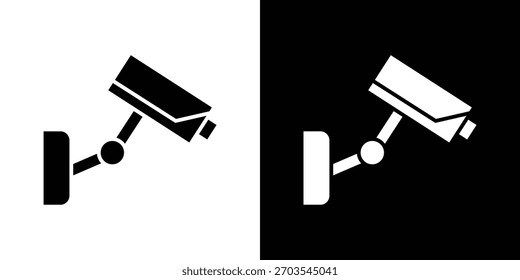 Security camera icon. Vector illustration. Flat design.