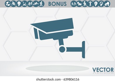 Security camera icon vector illustration eps10