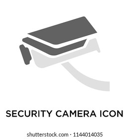 Security camera icon vector isolated on white background for your web and mobile app design, Security camera logo concept