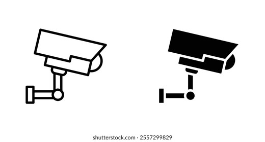 Security camera Icon vector. liner and flat style icons set.