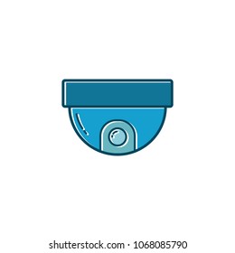 security camera icon vector logo template 