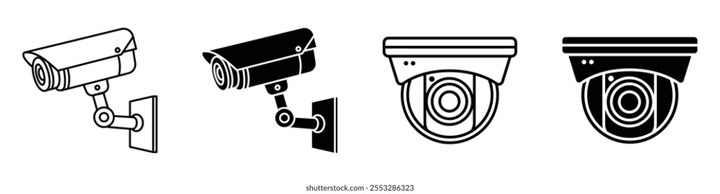 Security camera icon vector set. EPS10