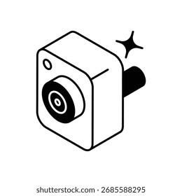Security Camera Icon vector stock illustration