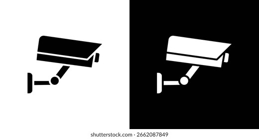 Vetor de ícone de câmera de segurança, Símbolo, ilustrações de logotipo