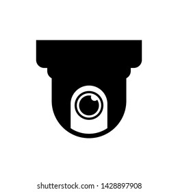 Security camera icon. Video control icon isolated on white background. CCTV icon line vector