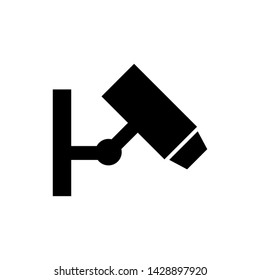 Security camera icon. Video control icon isolated on white background. CCTV icon line vector