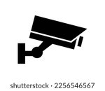 Security camera icon, video surveillance, cctv sign. Surveillance camera,monitoring, safety home protection system. Fixed CCTV, Security Camera Icon Vector Template Illustration Design. 