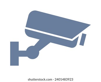 Icono de cámara de seguridad, videovigilancia, señal de cctv. Cámara de vigilancia, monitorado, sistema de protección residencial de seguridad. Diseño de la Ilustración de la plantilla de vectores de la cámara de seguridad de CCTV fija. 