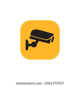 Security camera icon, video surveillance, cctv sign. Surveillance camera,monitoring, safety home protection system. Fixed CCTV, Security Camera Icon Vector Template Illustration Design. 