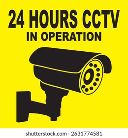 Security camera icon, video surveillance, cctv sign. Yellow square indicating camera operation. Surveillance camera,monitoring, safety home protection system. Fixed CCTV, Security Camera Icon Vector
