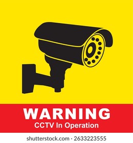 Security camera icon, video surveillance, cctv sign. Yellow square indicating camera operation. Surveillance camera,monitoring, safety home protection system. Fixed CCTV, Security Camera Icon Vector
