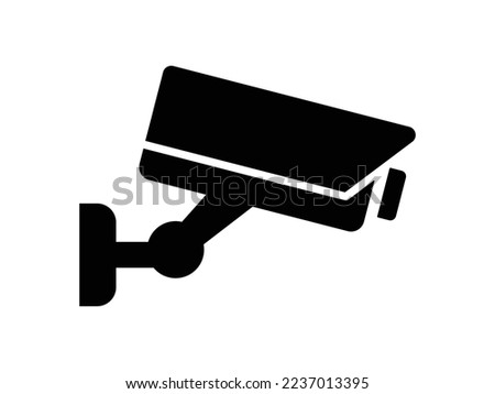 Security camera icon, video surveillance, cctv sign. Surveillance camera,monitoring, safety home protection system. Fixed CCTV, Security Camera Icon Vector 