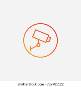 Security camera icon.gradient illustration isolated vector sign symbol

