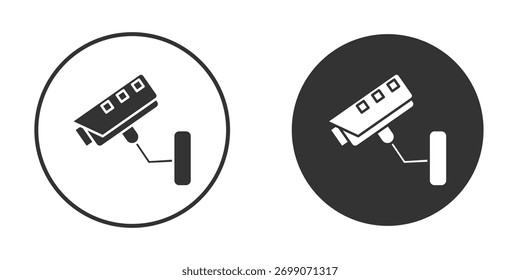 Colección de iconos de cámara de seguridad. Iconos planos rellenos