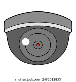 ilustración de cámara de seguridad dibujada a mano Vector aislado