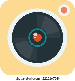 security camera illustration in minimal style isolated on background