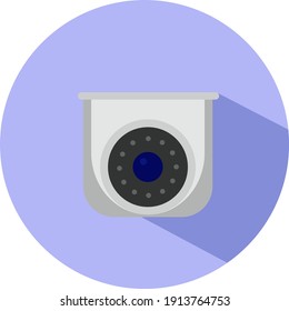 Security camera, illustration, vector on a white background.