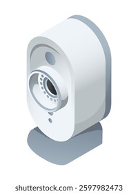 Security camera isolated isometric icon. Vector illustration cctv on white background. Vector isometric icon security camera