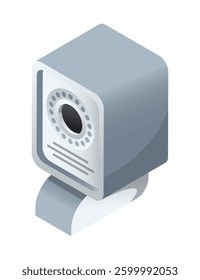 Security camera isolated isometric icon. Vector illustration cctv on white background. Vector isometric icon security camera