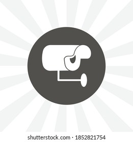 security camera isolated solid vector icon