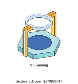 Security Camera isometric Colored illustration. EPS File stock illustration