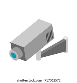 Security Camera Isometric Flat Vector