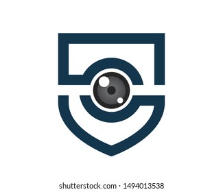 Security Camera, Letter S Logo Concept