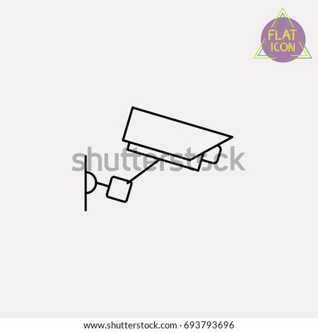 security camera line icon Stock photo © 