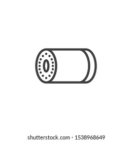 Security camera line icon. CCTV linear style sign for mobile concept and web design. Surveillance camera outline vector icon. Symbol, logo illustration. Vector graphics